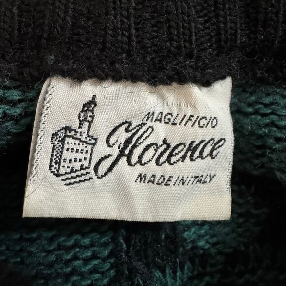 Vintage Men's Size L Maglificio Florence Coogi Style Wool Blend Sweater - Picture 3 of 6